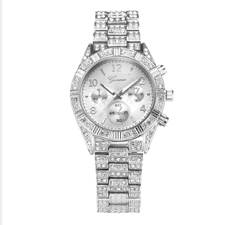 Luxury Geneva Women's Crystal Quartz Analog Wrist Watch - Stainless Steel Sport Timepiece for Fashion Enthusiasts - Image 8