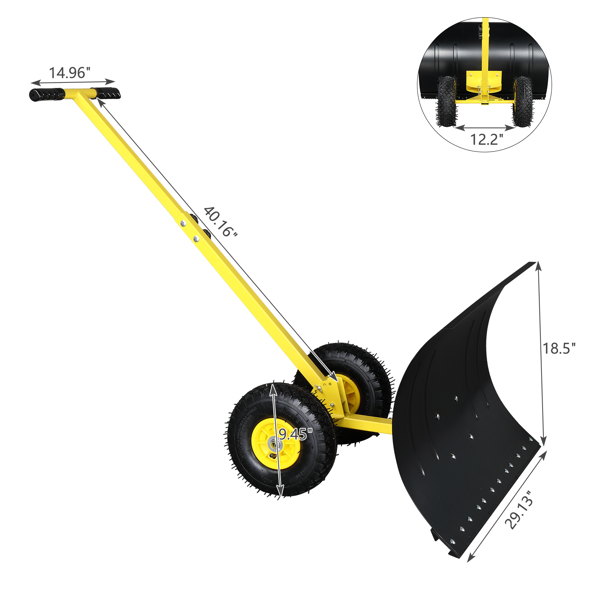 Versatile Adjustable Manual Snow Removal Vehicle for Efficient Snow Clearing - Image 15
