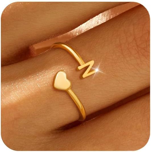 26 English Letters Ring - Elegant Real Gold Plated Simple Ring - Image 6