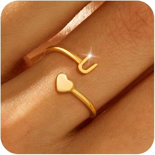26 English Letters Ring - Elegant Real Gold Plated Simple Ring - Image 14