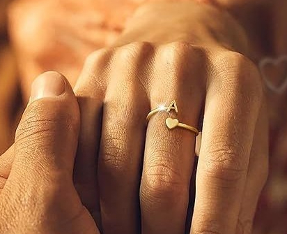 26 English Letters Ring - Elegant Real Gold Plated Simple Ring - Image 20