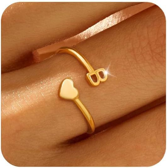 26 English Letters Ring - Elegant Real Gold Plated Simple Ring - Image 22