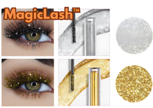 Violet Glitter Lash Mascara - Diamond Thick Shiny Eyelash Curling Extension, Waterproof Fast-Dry Makeup with Sequins, Eye Black - Image 2
