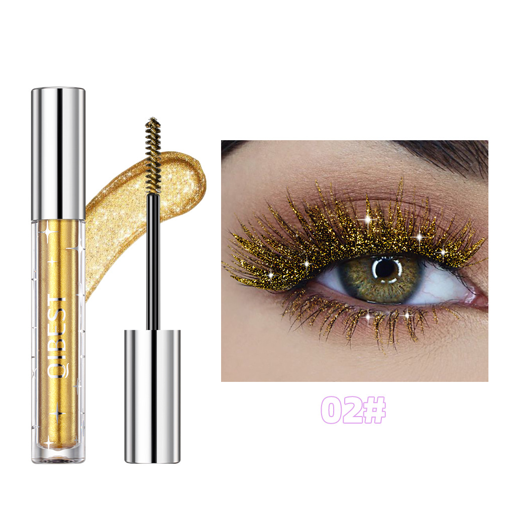 Violet Glitter Lash Mascara - Diamond Thick Shiny Eyelash Curling Extension, Waterproof Fast-Dry Makeup with Sequins, Eye Black - Image 10