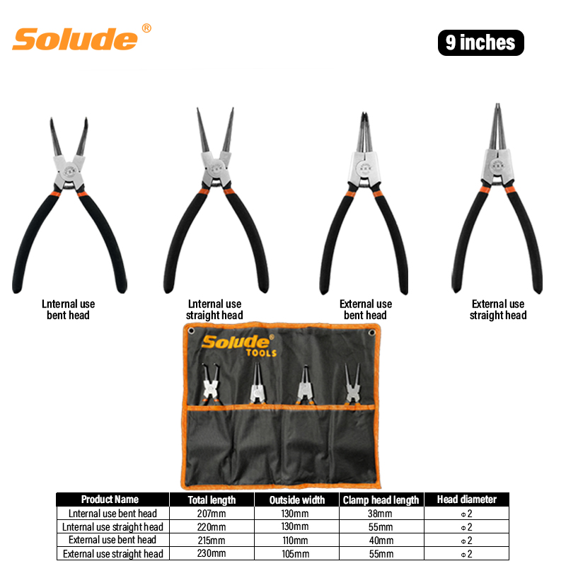 9-inch Snap Pliers 4-Piece Set - Model SKQ-009 for Precision Work - Image 2