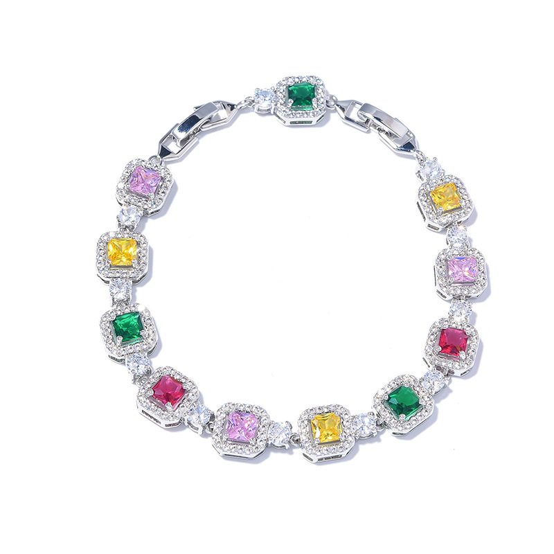 Adjustable Colorful Zircon Bracelet for Women - Stylish & Versatile Jewelry - Image 5