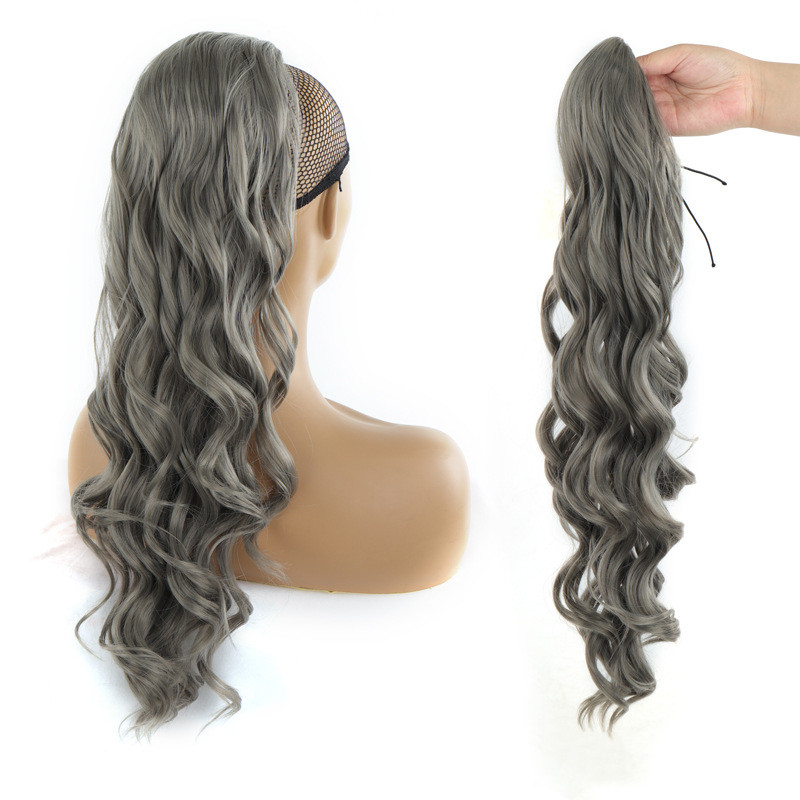 Big Wave Drawstring Ponytail Wig - Matte High Temperature Silk Fiber Hair - Image 7