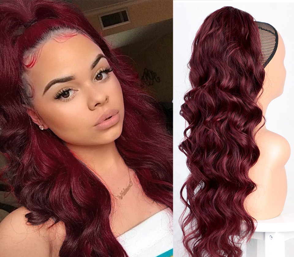 Big Wave Drawstring Ponytail Wig - Matte High Temperature Silk Fiber Hair - Image 8