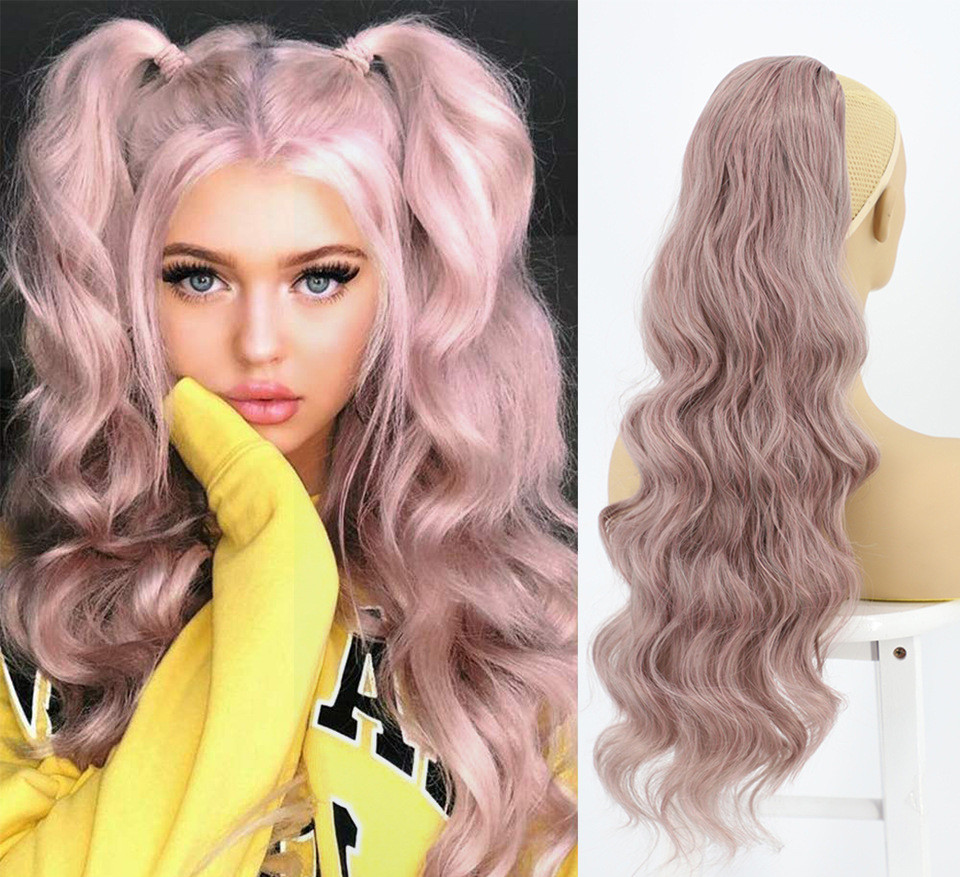 Big Wave Drawstring Ponytail Wig - Matte High Temperature Silk Fiber Hair - Image 9