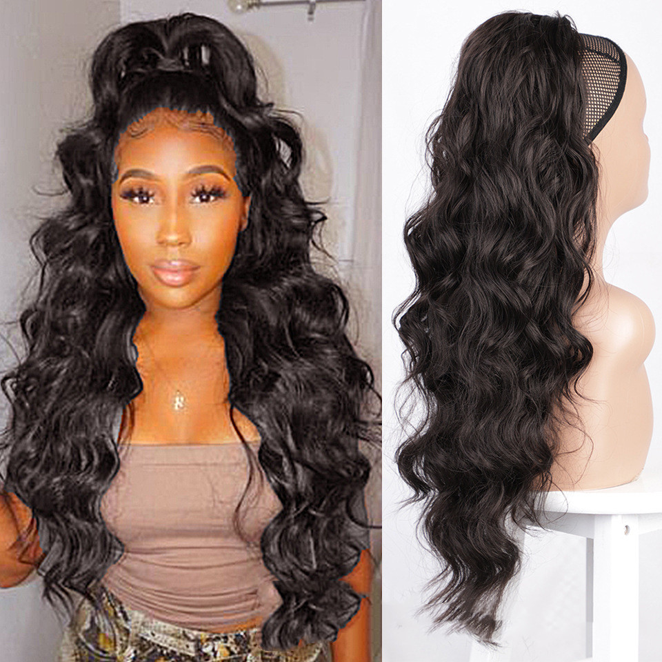 Big Wave Drawstring Ponytail Wig - Matte High Temperature Silk Fiber Hair - Image 11