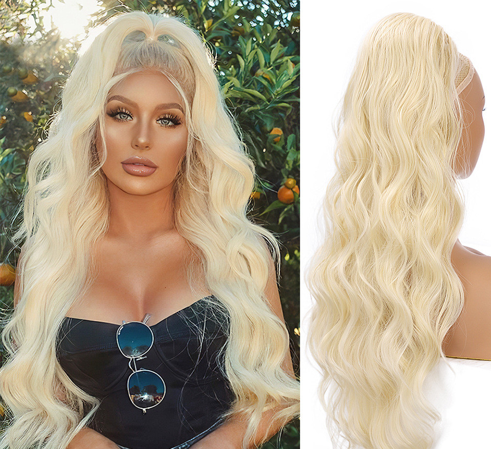 Big Wave Drawstring Ponytail Wig - Matte High Temperature Silk Fiber Hair - Image 17