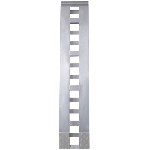 Heavy Duty Universal Loading Ramps with Top Hook, 72" x 14", 6600 LBS Capacity for Motorcycle, Tractor, ATV - 1 Pair of Silver Aluminum Ramps - Image 2