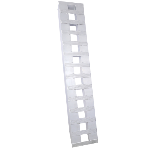 Heavy Duty Universal Loading Ramps with Top Hook, 72" x 14", 6600 LBS Capacity for Motorcycle, Tractor, ATV - 1 Pair of Silver Aluminum Ramps - Image 7