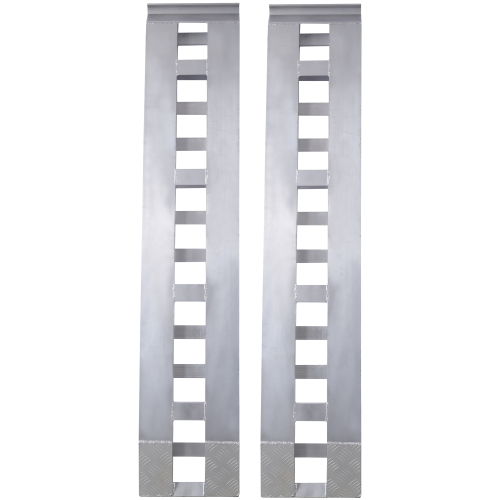 Heavy Duty Universal Loading Ramps with Top Hook, 72" x 14", 6600 LBS Capacity for Motorcycle, Tractor, ATV - 1 Pair of Silver Aluminum Ramps - Image 11