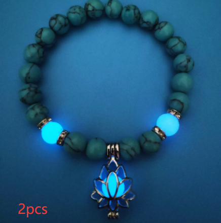Energy Luminous Lotus Natural Stone Bracelet - Yoga Healing Glow-in-the-Dark Charm Beads for Men & Women | Buddhism Prayer Accessory - Image 6