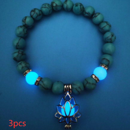 Energy Luminous Lotus Natural Stone Bracelet - Yoga Healing Glow-in-the-Dark Charm Beads for Men & Women | Buddhism Prayer Accessory - Image 7