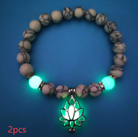 Energy Luminous Lotus Natural Stone Bracelet - Yoga Healing Glow-in-the-Dark Charm Beads for Men & Women | Buddhism Prayer Accessory - Image 8