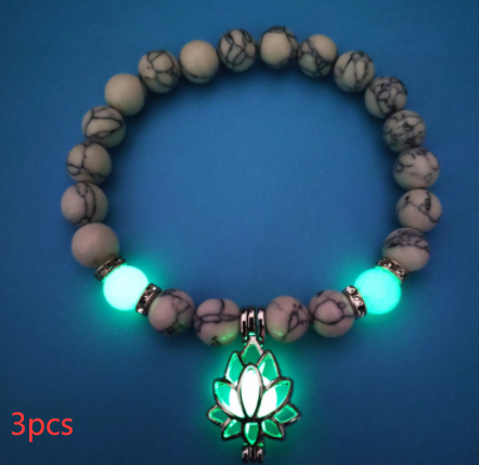 Energy Luminous Lotus Natural Stone Bracelet - Yoga Healing Glow-in-the-Dark Charm Beads for Men & Women | Buddhism Prayer Accessory - Image 9