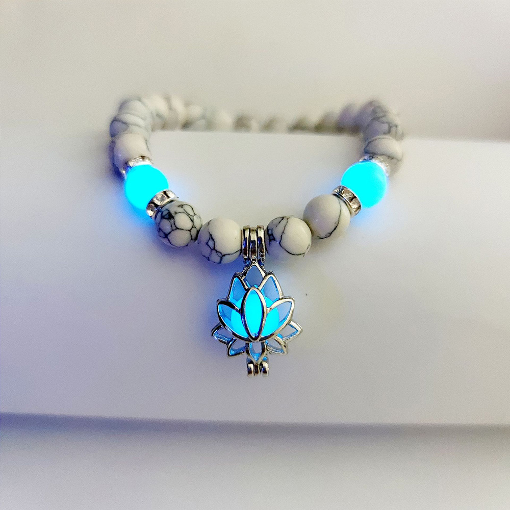 Energy Luminous Lotus Natural Stone Bracelet - Yoga Healing Glow-in-the-Dark Charm Beads for Men & Women | Buddhism Prayer Accessory - Image 21