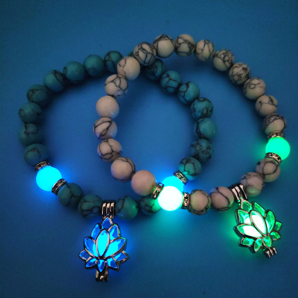 Energy Luminous Lotus Natural Stone Bracelet - Yoga Healing Glow-in-the-Dark Charm Beads for Men & Women | Buddhism Prayer Accessory - Image 23