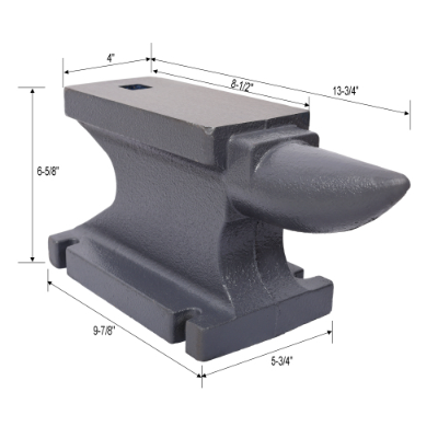 55LB 25KG Cast Iron Anvil with Square Horn and Stable Base for Bending, Shaping, and Twisting - Gray Anvil for Blacksmithing and Metalworking - Image 2