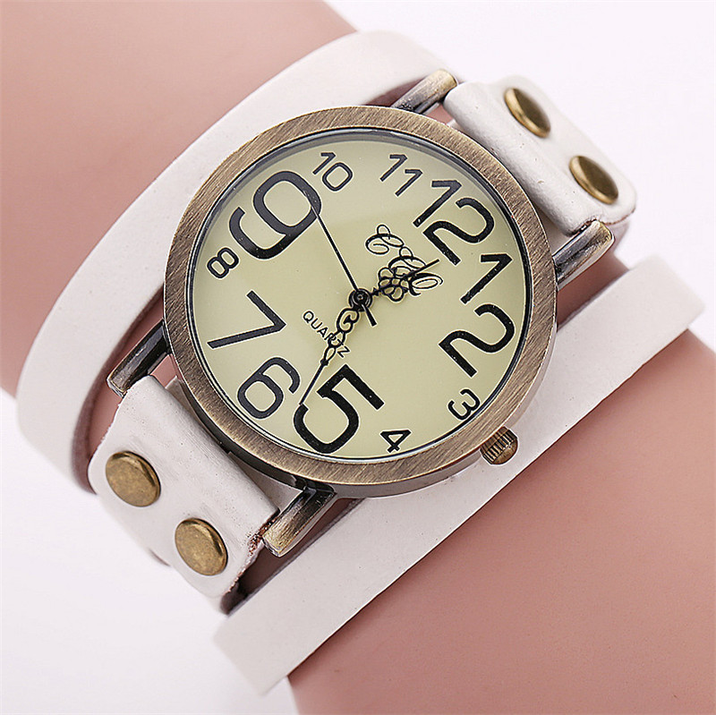 First Layer Cowhide Vintage Watch | Retro Three-Circle Design for Men & Women Casual Wear - Image 4