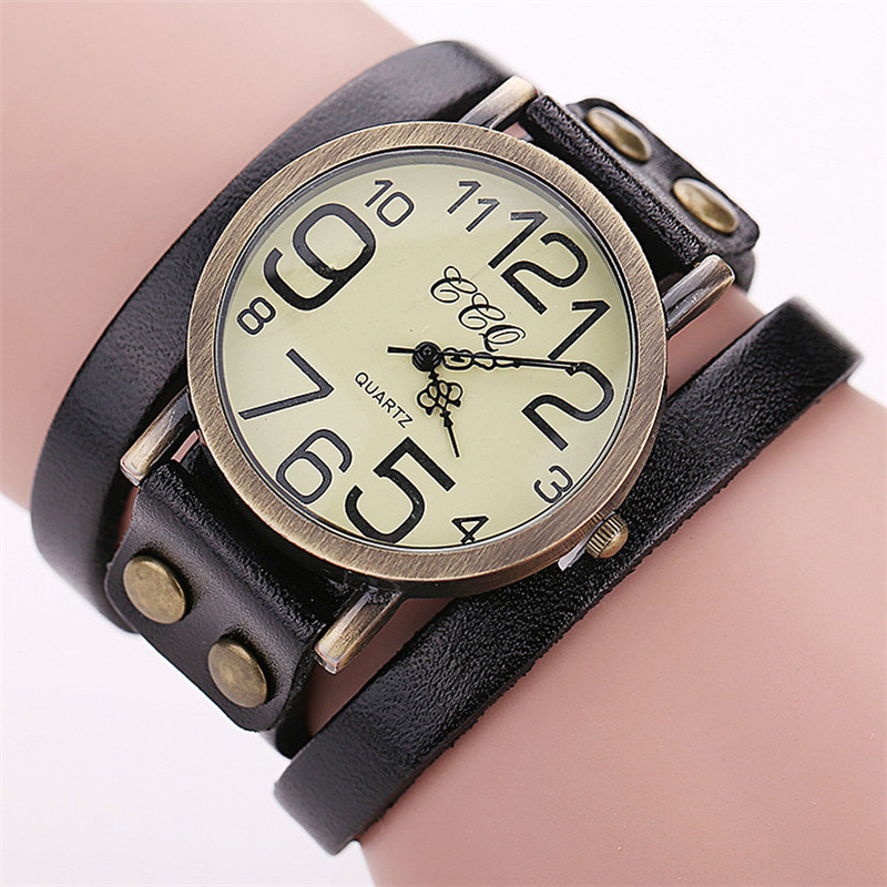 First Layer Cowhide Vintage Watch | Retro Three-Circle Design for Men & Women Casual Wear - Image 6
