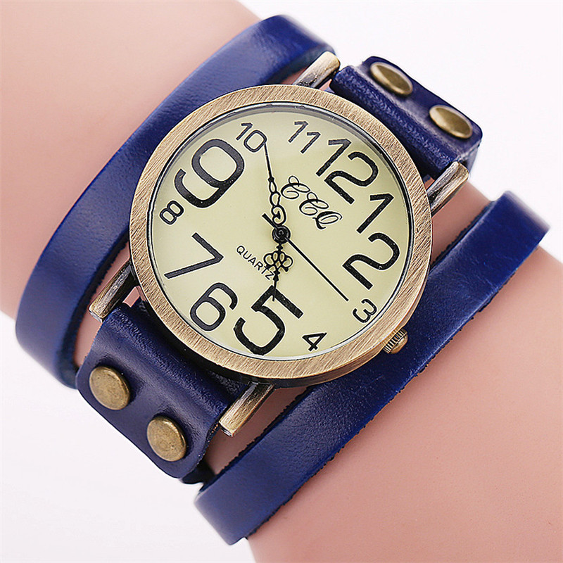 First Layer Cowhide Vintage Watch | Retro Three-Circle Design for Men & Women Casual Wear - Image 7