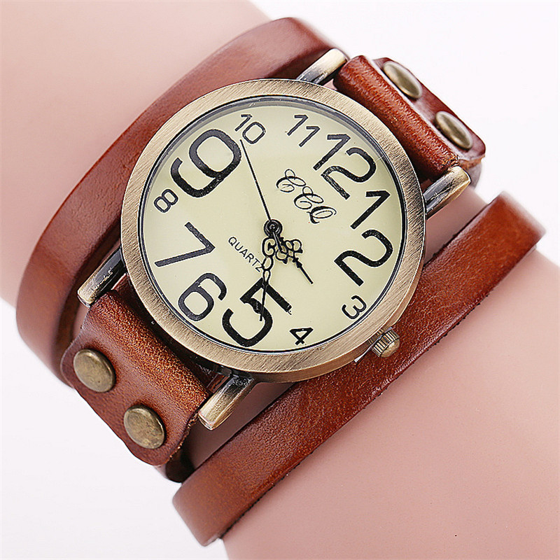 First Layer Cowhide Vintage Watch | Retro Three-Circle Design for Men & Women Casual Wear - Image 10