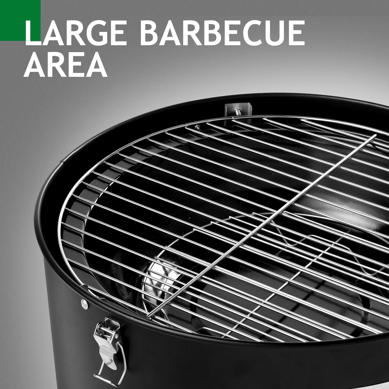 47x41.5x82cm Black Double-Walled Cylindrical Charcoal Smoker Grill - Premium Quality - Image 6