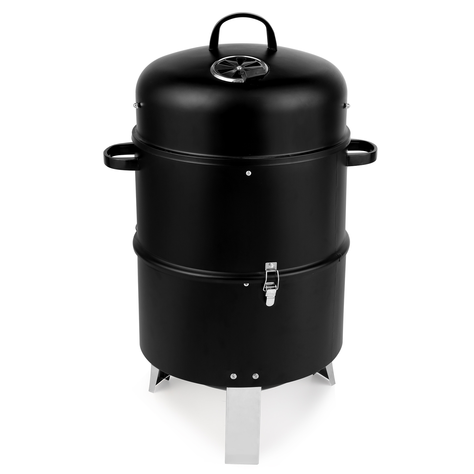 47x41.5x82cm Black Double-Walled Cylindrical Charcoal Smoker Grill - Premium Quality - Image 13