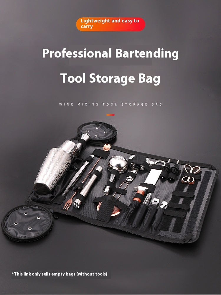 Stainless Steel Cocktail Shaker Storage Bag - Complete Shaker Set - Image 2