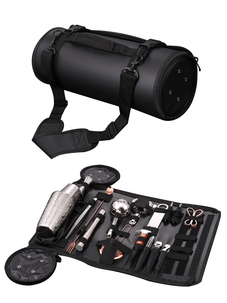 Stainless Steel Cocktail Shaker Storage Bag - Complete Shaker Set - Image 6