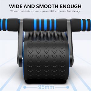 Double Wheel Abdominal Exerciser for Men and Women - Automatic Rebound Ab Wheel Roller for Effective Waist Training | Home Gym Sports Equipment