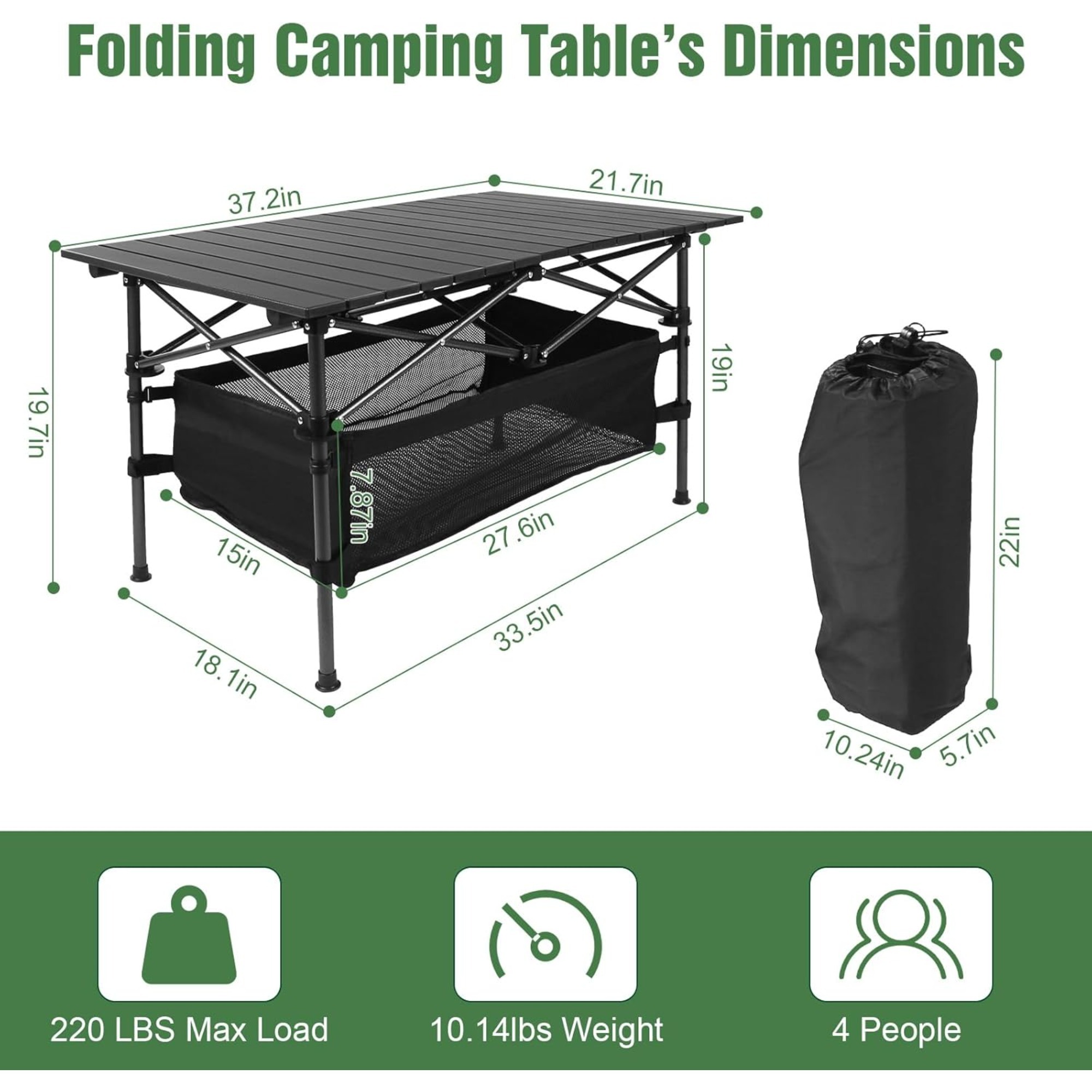 Lightweight Foldable Camping Table - Exclusive Availability, Not Sold on Amazon Weekends - Image 13