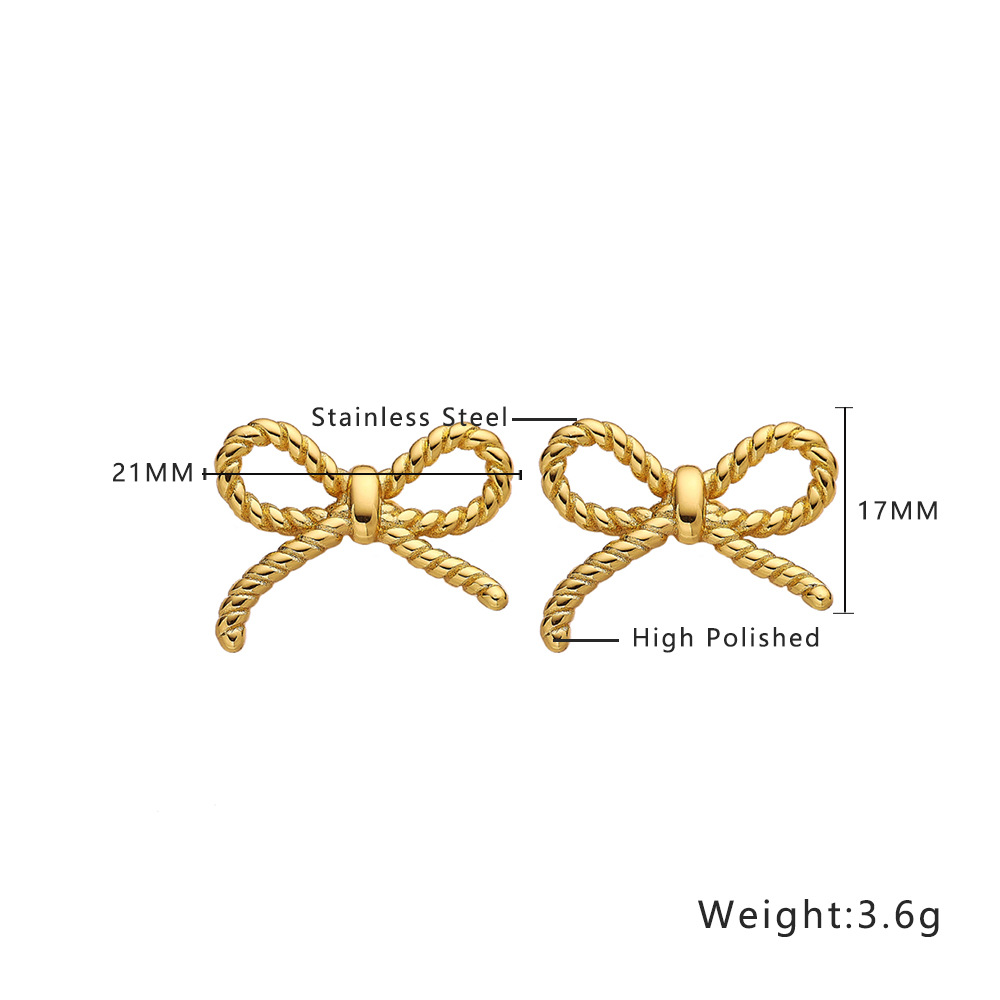 Stylish Stainless Steel Exaggerated Geometry Heart Stud Earrings