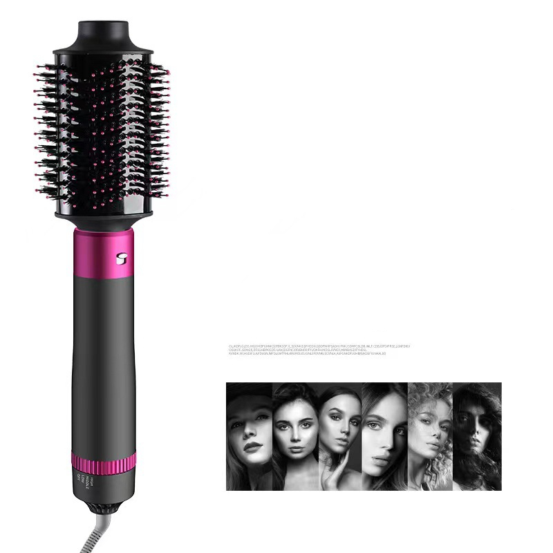 5 In 1 Professional Hair Dryer Brush & Straightening Tool - Electric Styling Brush & Automatic Curler for Effortless Beauty