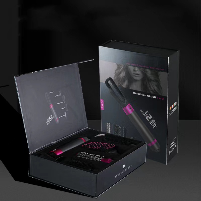 5 In 1 Professional Hair Dryer Brush & Straightening Tool - Electric Styling Brush & Automatic Curler for Effortless Beauty - Image 10