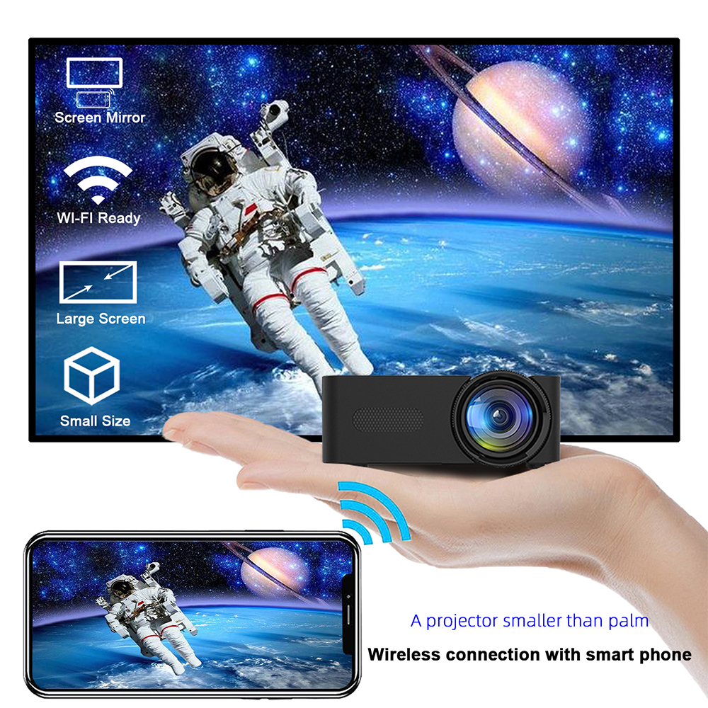 YT100 Portable Mini Projector – HD Wireless Home Projection for Phones - Image 3