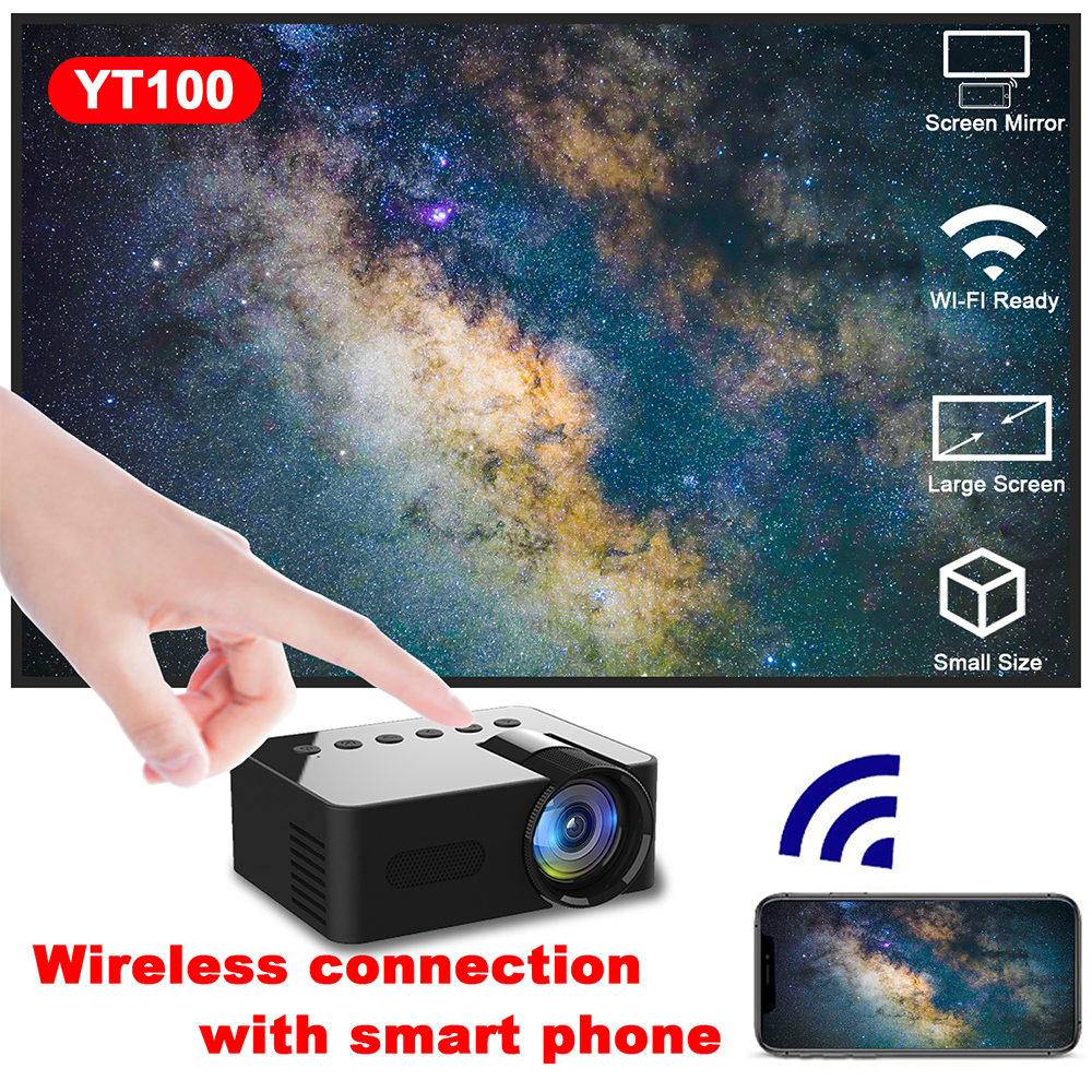 YT100 Portable Mini Projector – HD Wireless Home Projection for Phones - Image 4
