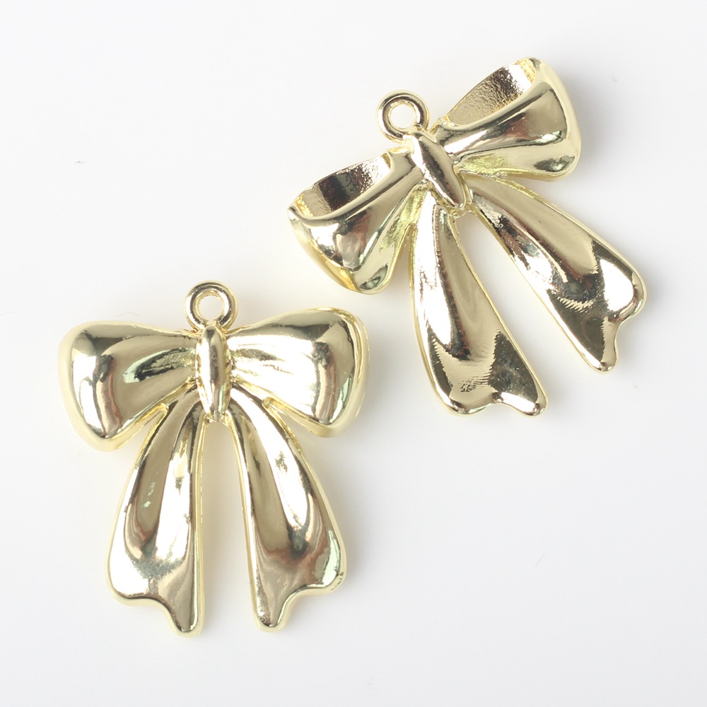 Trendy Korean Style Simple Alloy Bow Silver-Plated Pendant Accessories - Image 10