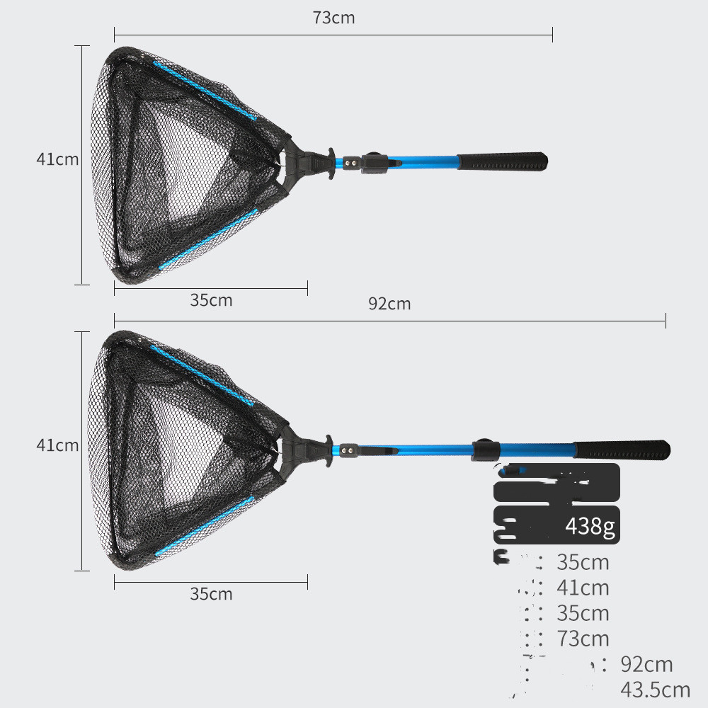 Aluminum Alloy Retractable Triangle Folding Fishing Net for Lure Angling - Image 2