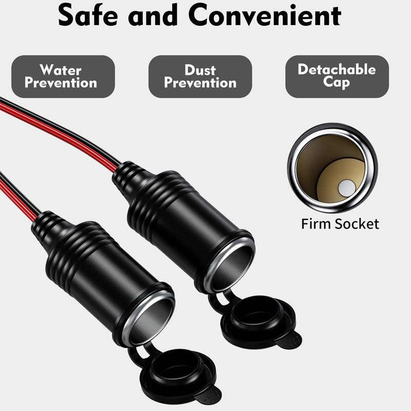 12V/24V Car Cigarette Lighter Extension Cable for Enhanced Power Access - Image 4