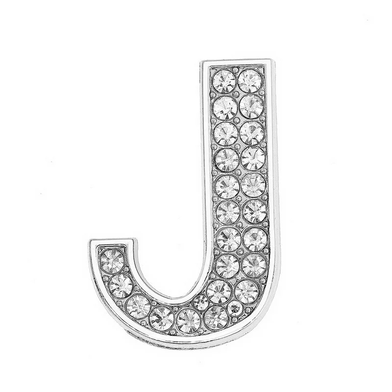 30mm Chrome Color White Diamond Letters Pet Collar Accessories with Scattered Beads - Image 3