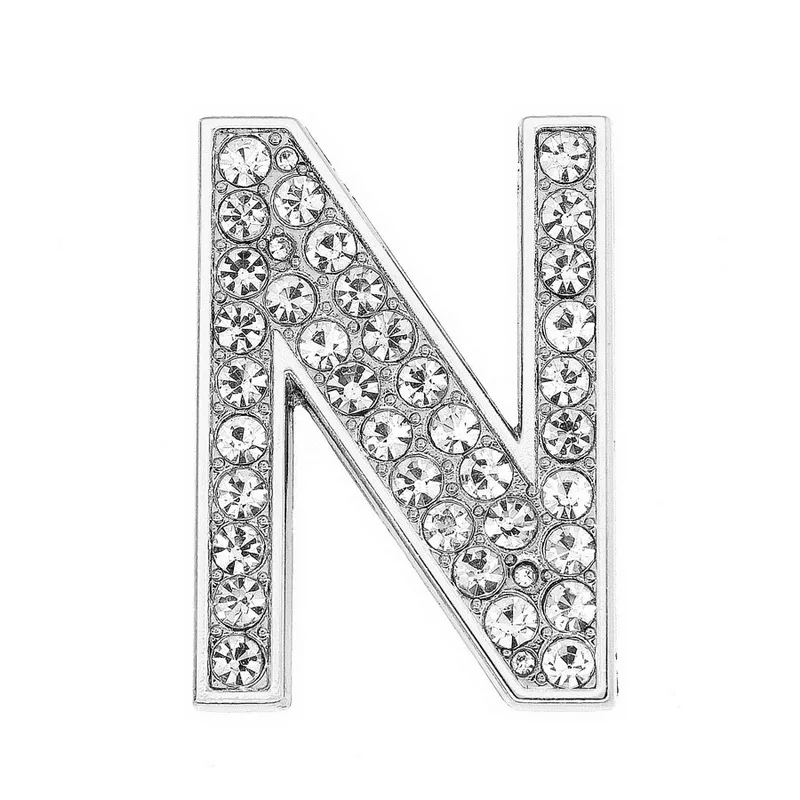 30mm Chrome Color White Diamond Letters Pet Collar Accessories with Scattered Beads - Image 7