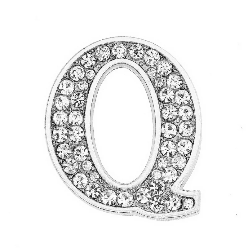 30mm Chrome Color White Diamond Letters Pet Collar Accessories with Scattered Beads - Image 10