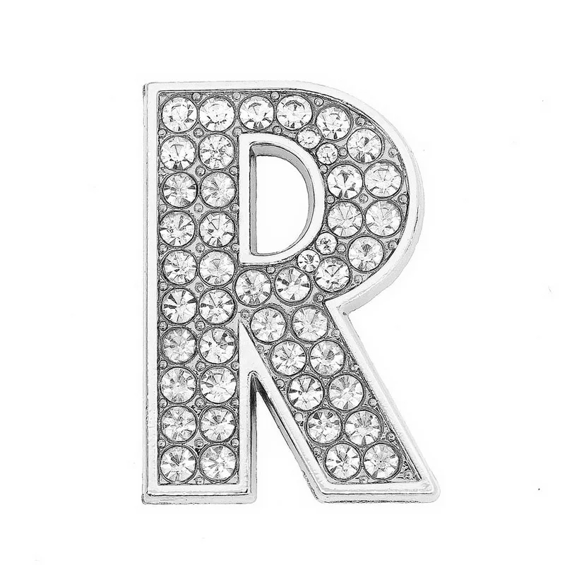 30mm Chrome Color White Diamond Letters Pet Collar Accessories with Scattered Beads - Image 11
