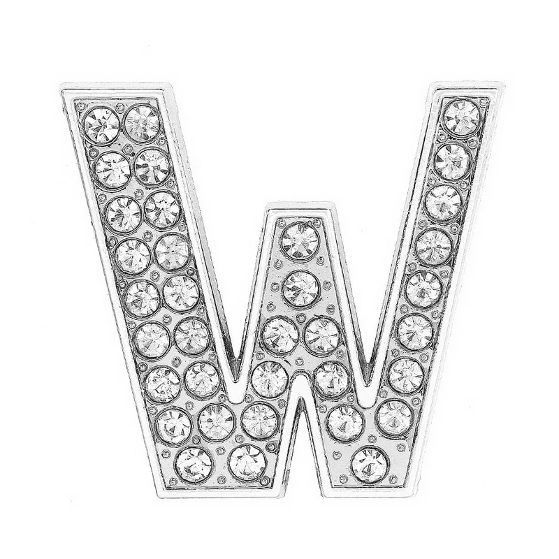 30mm Chrome Color White Diamond Letters Pet Collar Accessories with Scattered Beads - Image 16