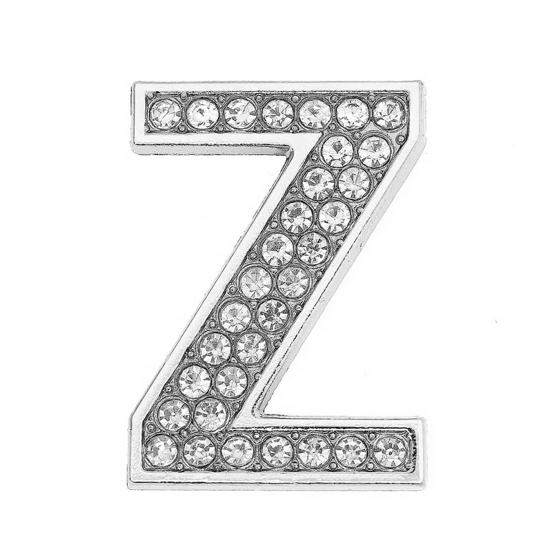 30mm Chrome Color White Diamond Letters Pet Collar Accessories with Scattered Beads - Image 19