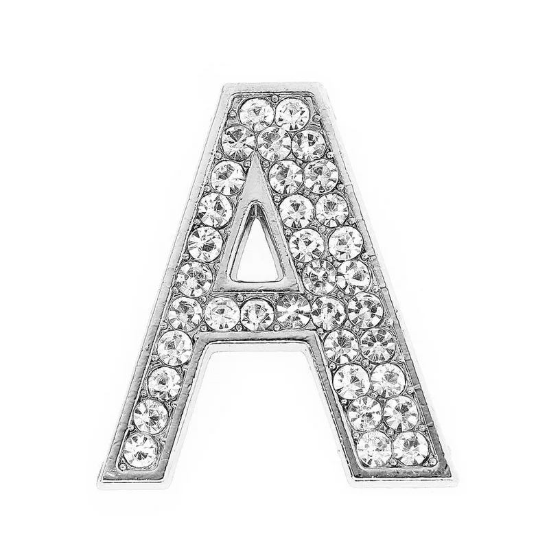 30mm Chrome Color White Diamond Letters Pet Collar Accessories with Scattered Beads - Image 20